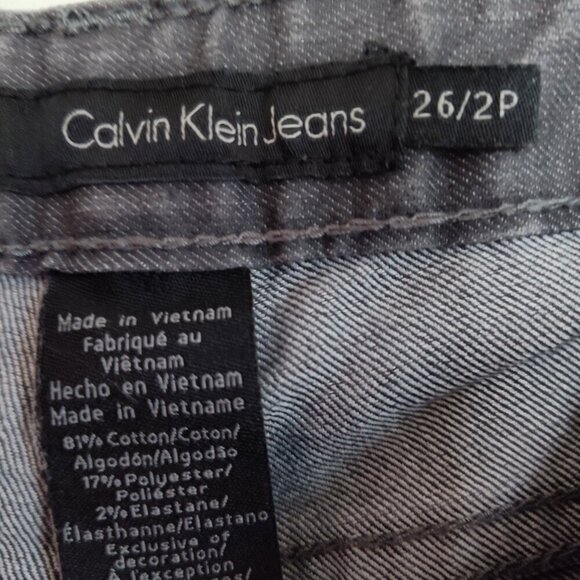 Ladies SZ 2P Calvin Klein Grey Denim Skinny Jeans - Picture 5 of 5